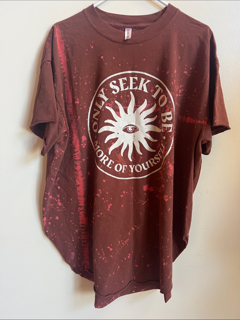 Pebby Forevee Graphic Sun Emblem Short-Sleeve T-Shirt in Maroon
